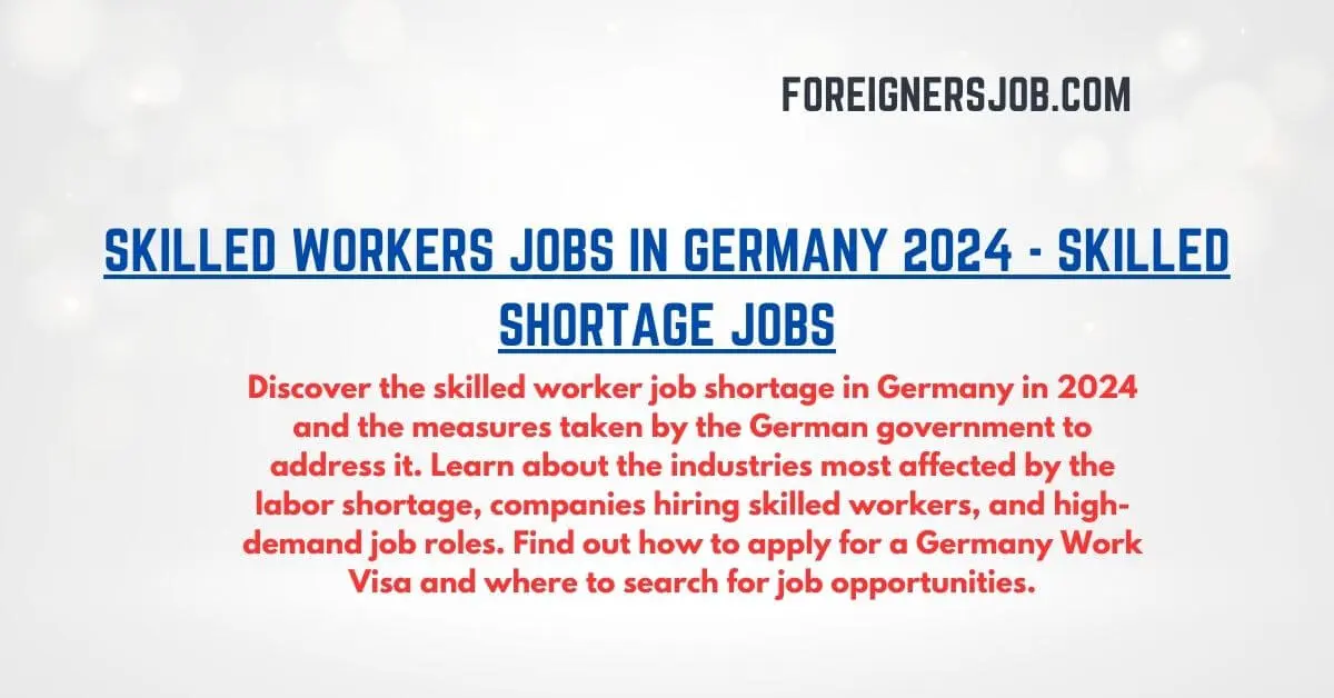 Skilled Workers Jobs in Germany