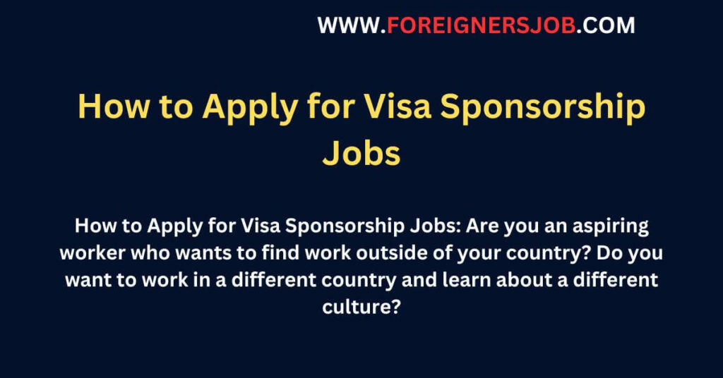 clinical research jobs with visa sponsorship